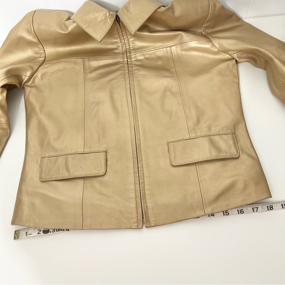 Serrano 100% Leather Gold Jacket - Picture 10 of 12
